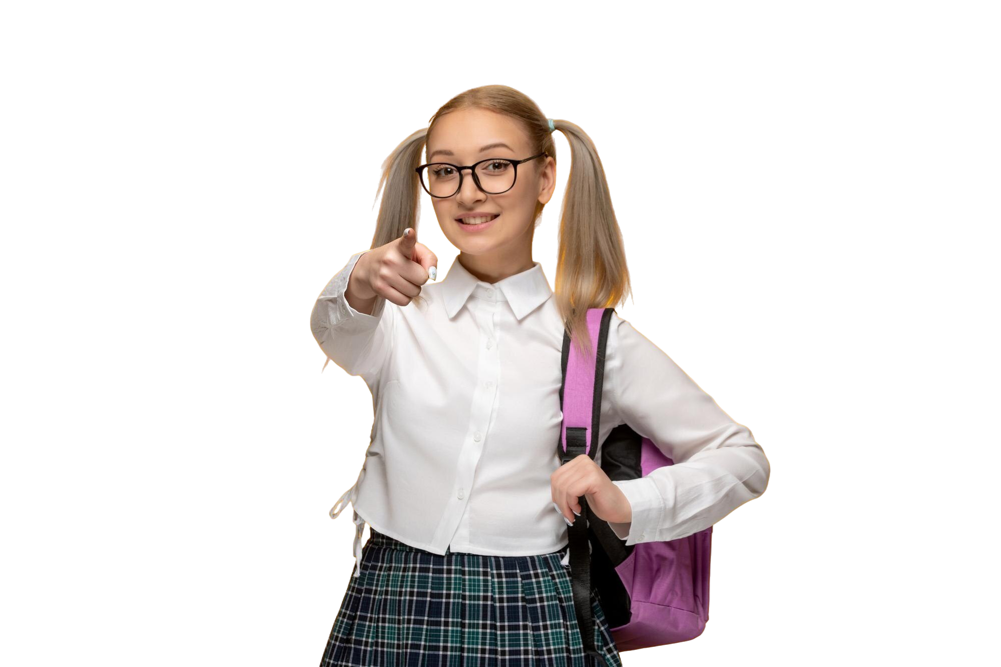 world-book-day-happy-schoolgirl-cute-uniform-checked-skirt-with-pink-backpack